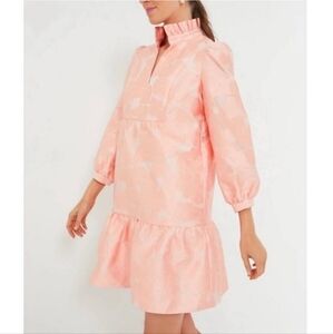 NEW $228 Tuckernuck FIL COUPE PALMERSTON Pink Ruffled Tiered Mini Dress SIZE M